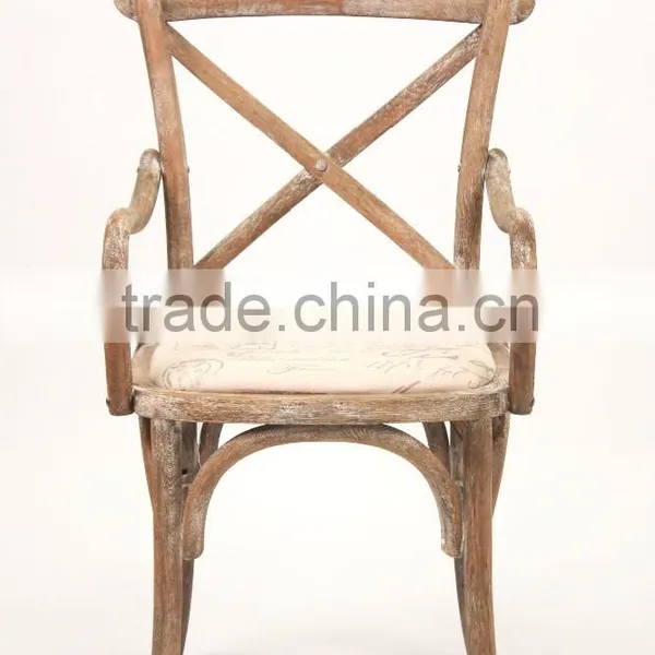 Dining Room Furniture Type Dust Paint Cross Back Dining Chair/Antique WoodenArmchair(CH-528-OAK) photo-2