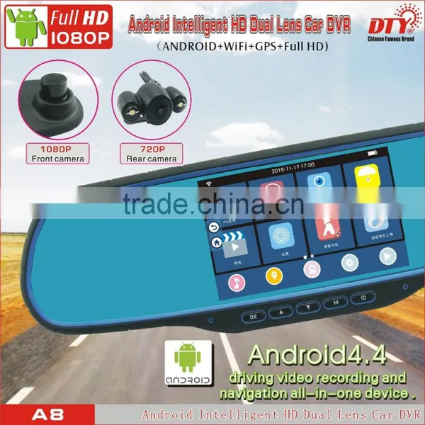 DTY Car Wireless Reversing Camera With Rearview Mirror,1080p Car Camera hd Dvr,double Camera hd Dvr,A8 photo-3