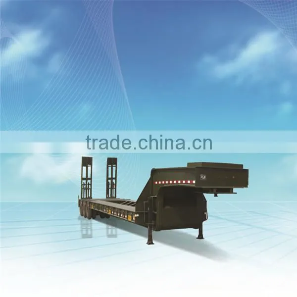 2014 China Time Go 3 Axles Low Flatbed Semi Trailer photo-2