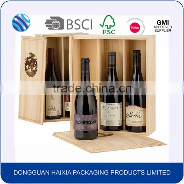Custom Pine Wood 2 Bottle Wine Boxes