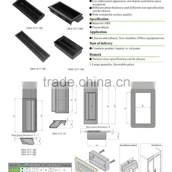Concealed Plastic Handle SK4-017 Manufacturing in China photo-6