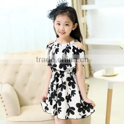 2015 New Fashion Children Girl Flower Dress