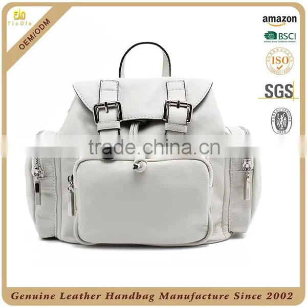 Guangzhou Fiedle Leather Bag Manufacturer OEM Durable Real Natural Stylish Leather Backpack With Handle on the Top photo-2