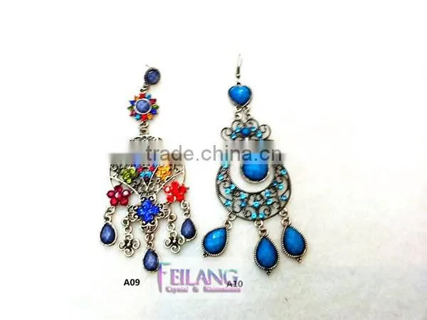 Exaggerated Fashion Alloy Earrings Gemstone Earrings photo-2