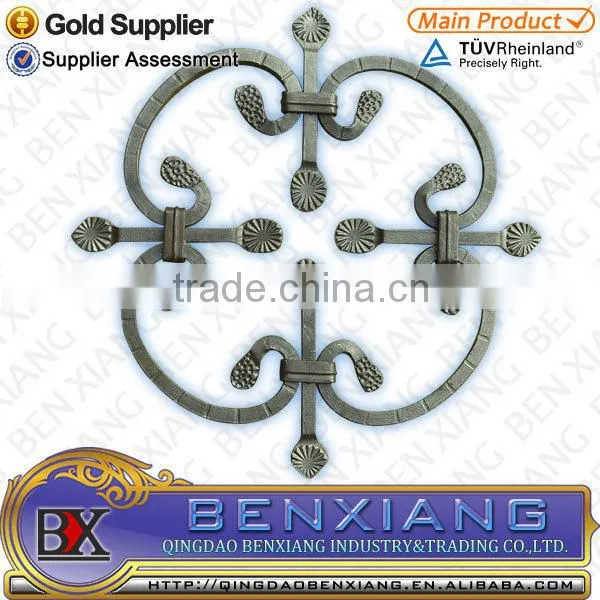 Forged Iron Decoration Fence Designs Gate Decorative Wrought Iron Components Fence Flower Panels photo-4