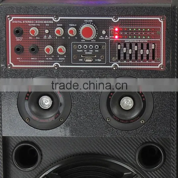 Dance Club Speaker 10 Inch Active Wooden Speaker Box With Colorful Light photo-3