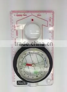 Plastic compass with ruler