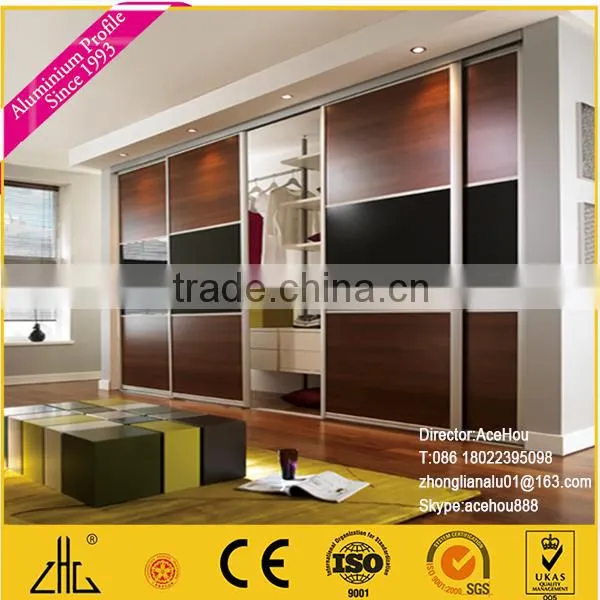 WOW!!!Hot Selling OEM 2015 Best Performance Aluminum c Channel Profil /Aluminum Sliding Wardrobe Door Profiles photo-2