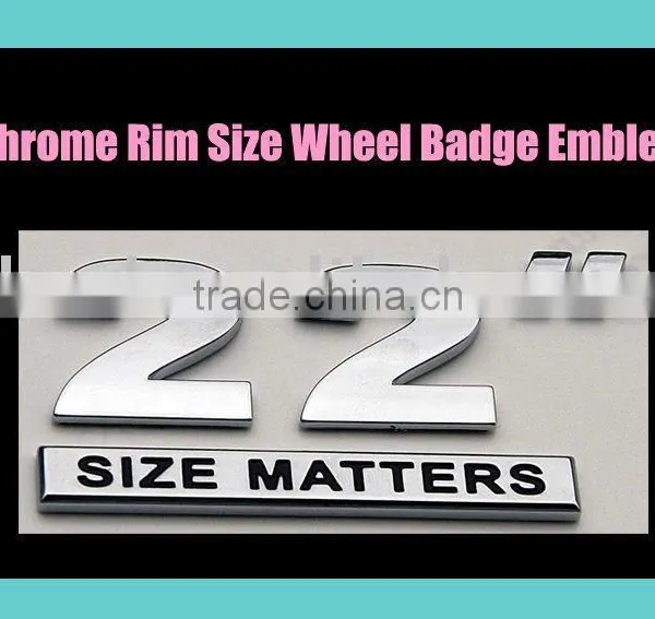 Wheel Size Emblem,badge,sticker,logo