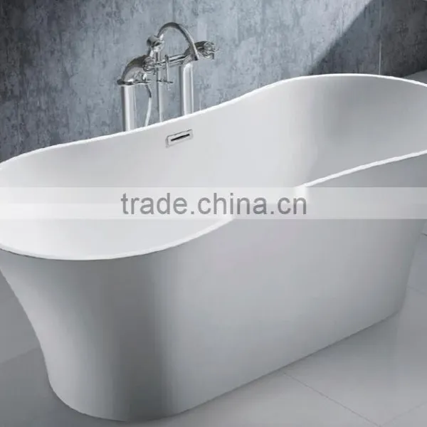 New Design Five Star Hotel Favorite Artificial Stone Cheap Freestanding Bathtub,acrylic Solid Surface Bathtub photo-6