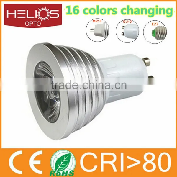 Good Quality Cheap Mr16 Gu10 E27 Remote Control 16 Color Rgb Led Bulb Light photo-5