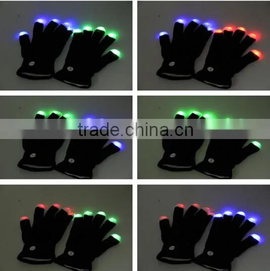 High Quality Led Flash Finger Light Glove , Flashig Led Glove ,led Lighting Party Gloves photo-2