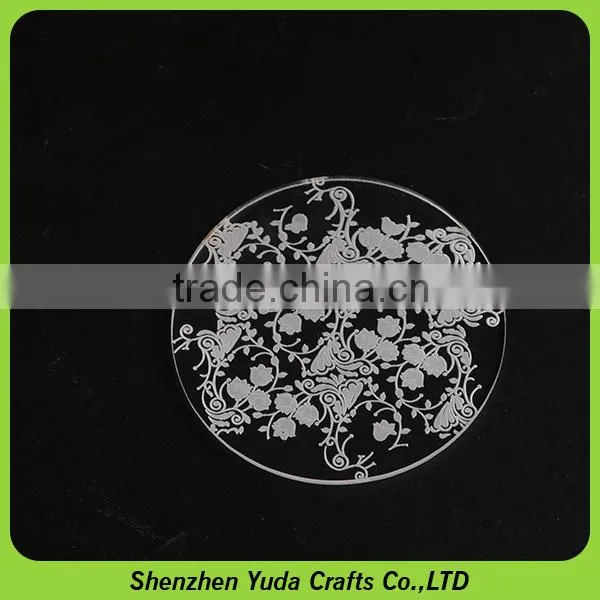 Custom Made Acrylic Cup Coasters, Acrylic Material Elegant Laser Cut Placemat Coaster photo-2