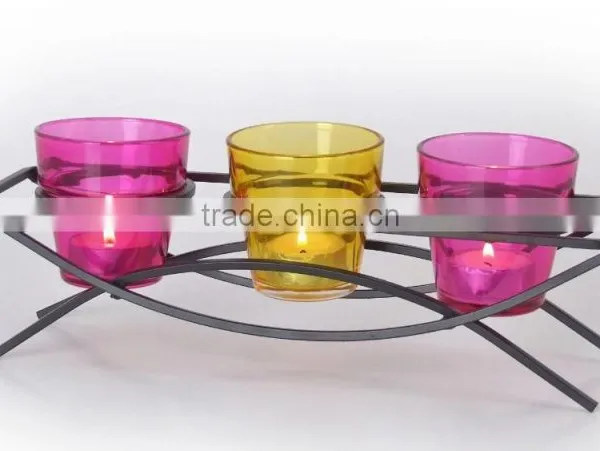 Wholesale Premium Glass Colored Glass Votive Holders Heat-resistant Glass Votive Holders photo-2