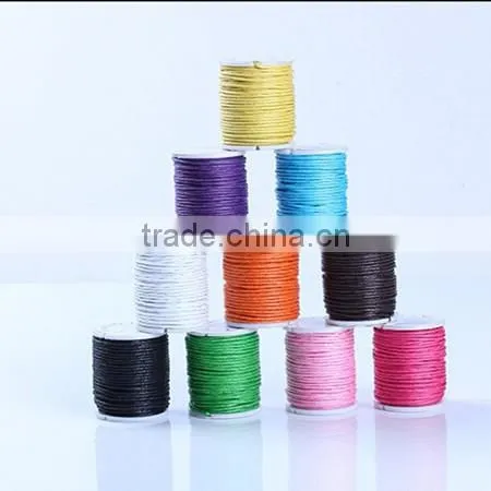2015 Hot Sell Colorful 2.5mm Round Korea Cotton Waxed Cord for Bracelet Necklace Garments Wholesale photo-2