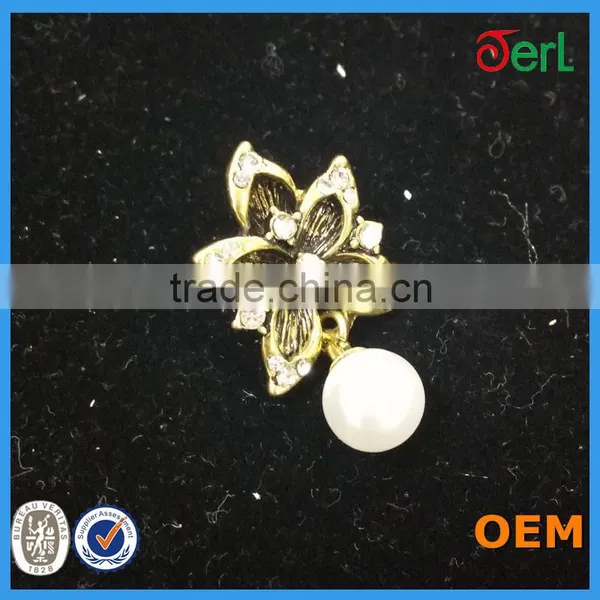 Beautiful Button Crystal Button Flower Button With Plastic Pearl photo-3