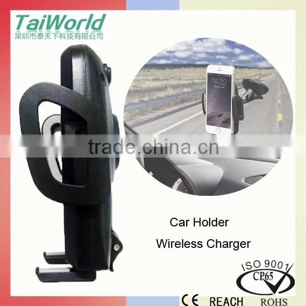 QI Wireless Charger Car Holder With 2 Ports photo-6