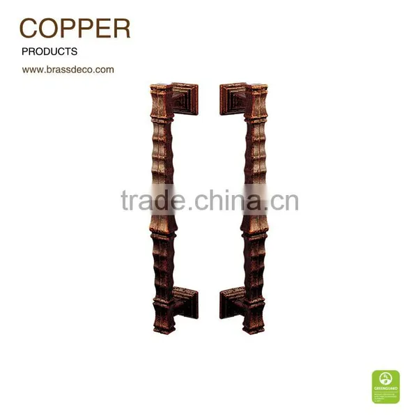 Hotel Entrance Door HK518 OC Copper Door Luxurious Handle