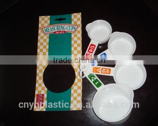 plastic measuring coloful spoons 4 pcs/set creative kitchen tool factory supply