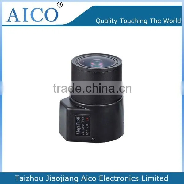 China manufacturer cs mount varifocal auto iris 2.8-12mm cctv lens