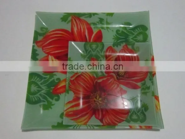 Salad Glass Bowl and Plate,glass Plate,hot Bending Glass Plate,high Quality Plate Made in Zibo City Shandong China photo-2