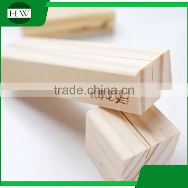 Cheap Square Wood Photo Name Business Card Holder photo-3
