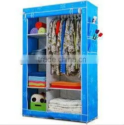 Large Size Metal Furniture Non-woven Wardrobe,Folding Fabric Cloth Wardrobe photo-3