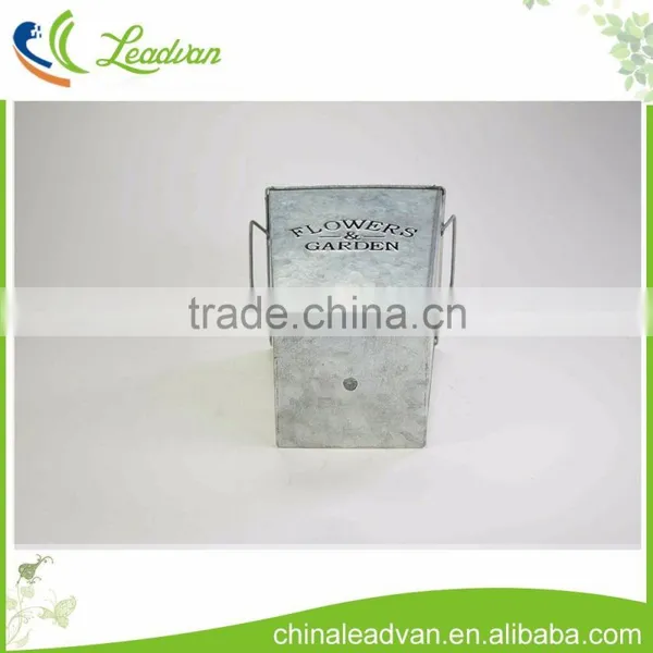 Display 5 Gallon Antique Home Decorative Tin Zinc Galvanized Flower Buckets Tall photo-2