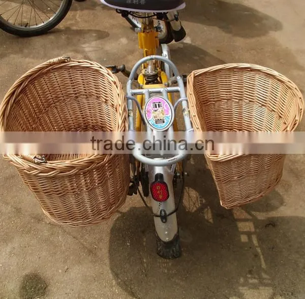 100%Handmade Big Wicker Shopping Bicycle Basket Wicker Bike Basket photo-2