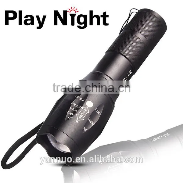 G700 LED Aluminum Rechargeable Tactical Flashlight, 18650 battery casing