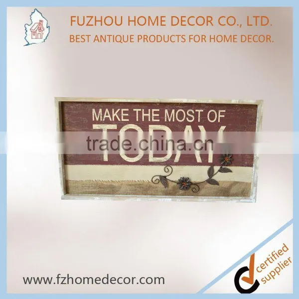 Popular Design Vintage Wooden Picture Frame With Metal Decor photo-6