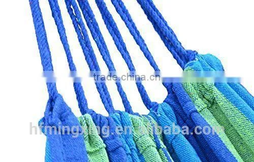 Double 2 Person Hammock Green Fabric 450lb Air Hanging Swinging Outdoor Camping photo-2