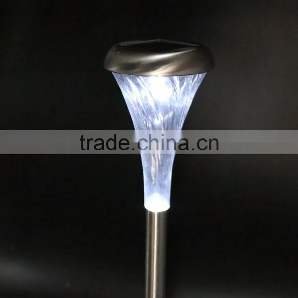 24pk Stainless Steel Glass Lens Solar Garden Lawn LED Path Light photo-2