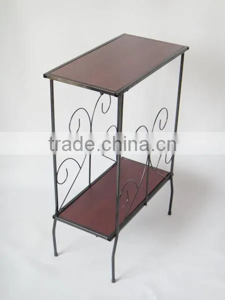 2 Tier Metal Occasional Decorative Magazine Table or Sofa Side Table photo-3