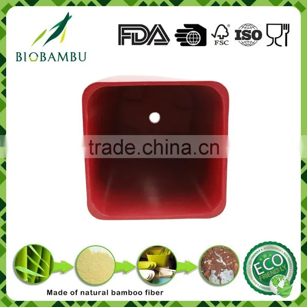 Wholesale Cheap Outdoor Garden Colorful Bamboo Fiber Flowerpot photo-3