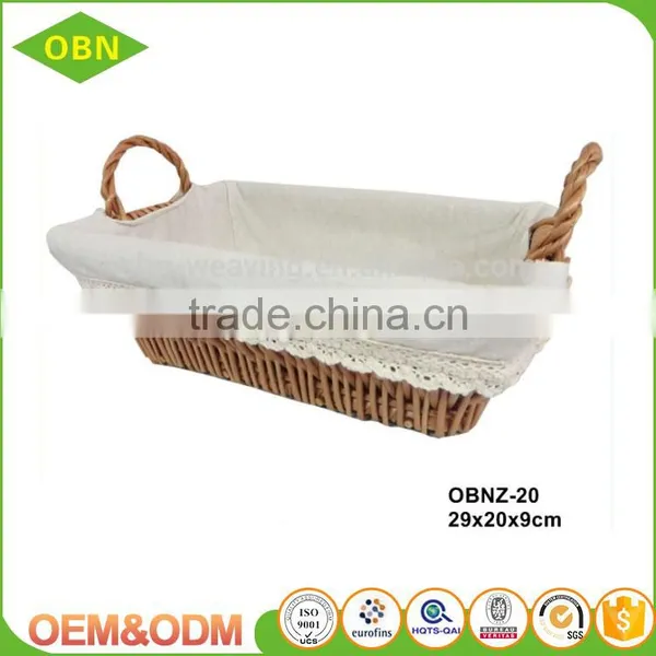 Wholesale China Cheap Fancy Wicker Woven Empty Fabric Gift Storage Basket photo-2