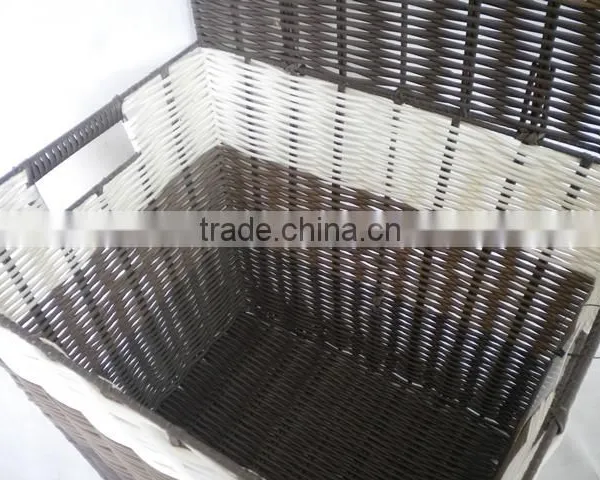 Plastic Material Cheap pp Woven Baskets With Lids photo-3