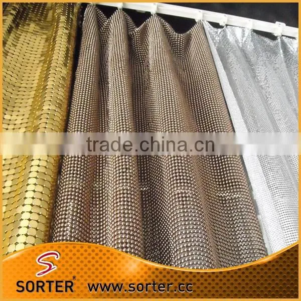 Decorative Hanging Wall Metal Mesh Sequin Cloth Window Curtains Panels photo-2