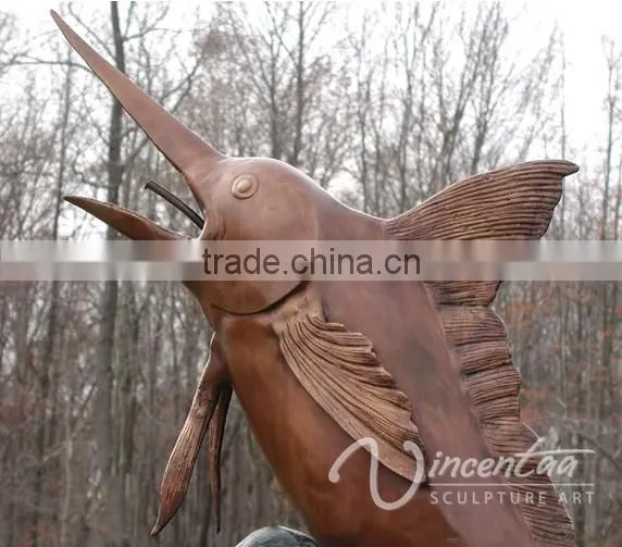 Art Garden Decor Bronze Singal Marlin Fountain for Hot Sale photo-3