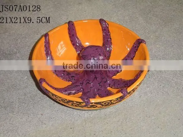 Ceramic Halloween Octopus Plate/ Halloween Items