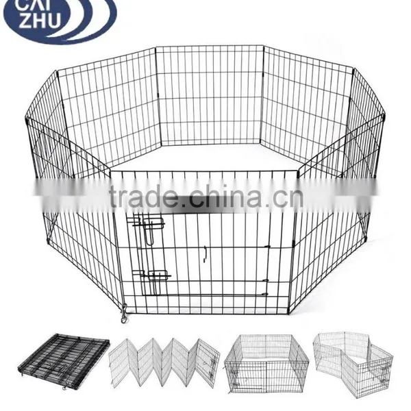 24" 30" 36" 42" 48" Dog Playpen Metal Wire Crate Pet Puppy Fence Exercise Cage photo-3
