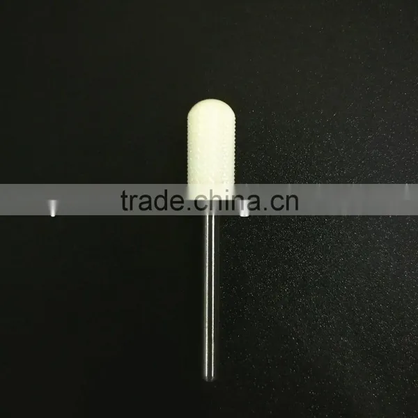 Polishing Drill Barrel Ball Total Length 40MM Fine Type Head Blade Diameter 13MM White Ceramic Burr for Nail photo-4