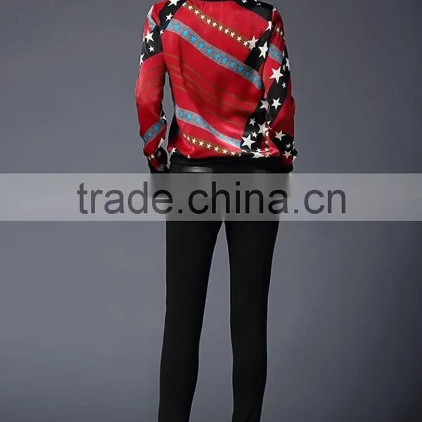 Lady Long Sleeve Bulk Cheap t Shirt Fashion Design Printing photo-3