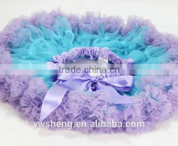 Fashion Baby Girls Two-tone Fluffy Chiffon Princess Ballet Dance Tutu Pettiskirt photo-5