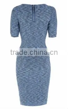 2014 Sexy Stretch Space Dye Texture Brand Knit Bandage Dress photo-2