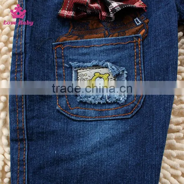2015 Hot Sale Baby Jeans Children Denim Overalls Kids Carton Bear Fashion Jeans photo-6