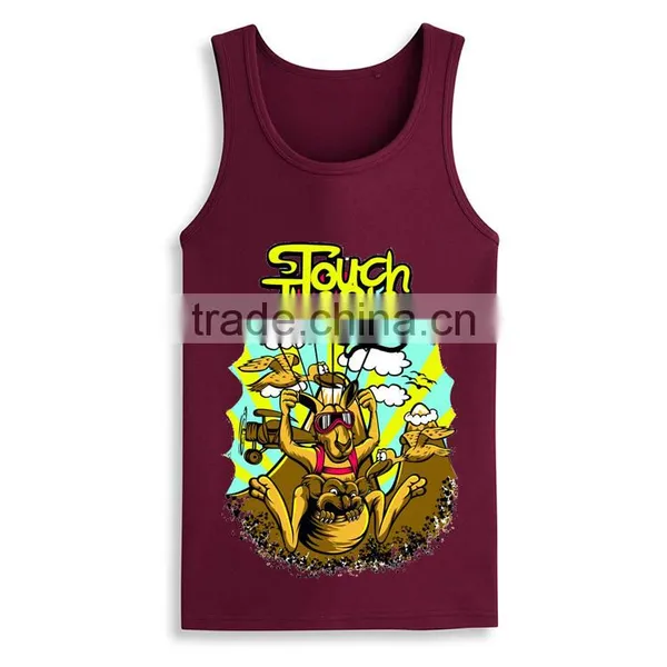 Bulk Manufacturer Hot Sale Fashion Design Mens Stringer 100 Cotton Tank Top photo-3
