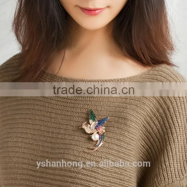 Peacock Brooch,modern Design Bird Brooches,fashion Elegant Phoenix Brooches BRC-0098 photo-2