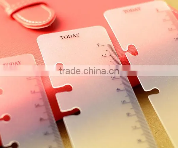 A5/A6/A7 Matte pp material ruler for planner 6 holes measure tools for notebook
