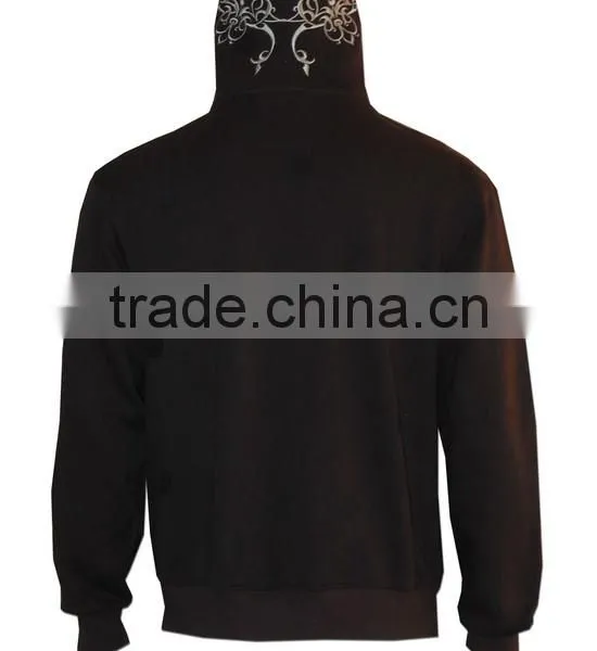 High Quality Slim Fit Zip up Ribbed Cheap Custom Logo Half Zip Hoodie photo-4